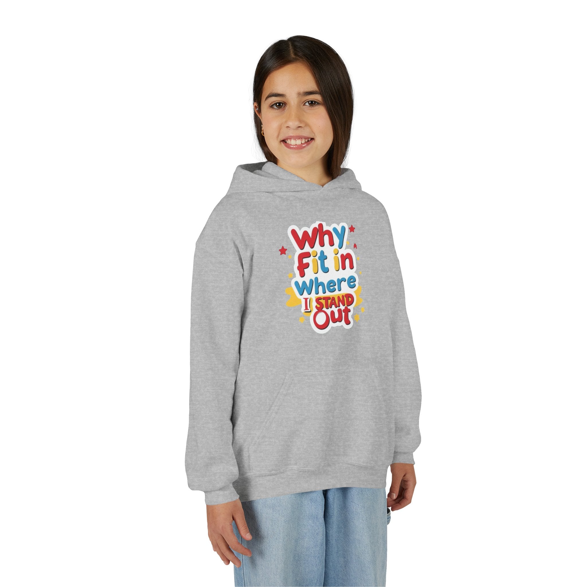 Youth Hoodie with Inspirational Quote, Ideal for Self-Expression, Gift for Teens, Birthday, Back to School, Everyday Wear