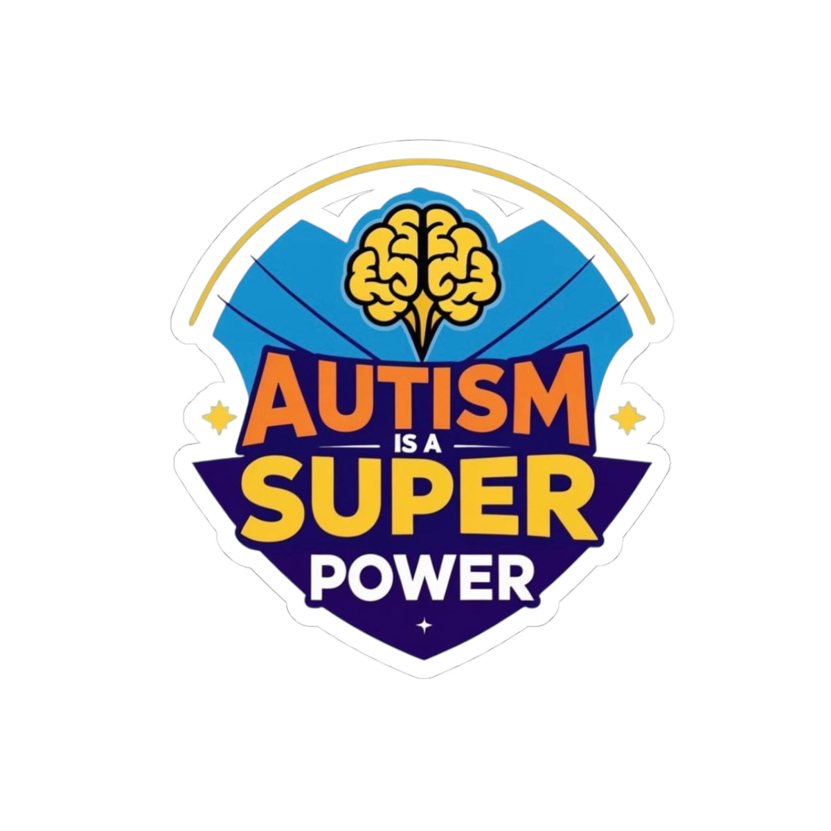 Autism Super Power Stickers, Kiss-Cut Stickers, Affirmation Stickers, Laptop Decals, Gift for Autism Awareness, Unique Stickers for Kids