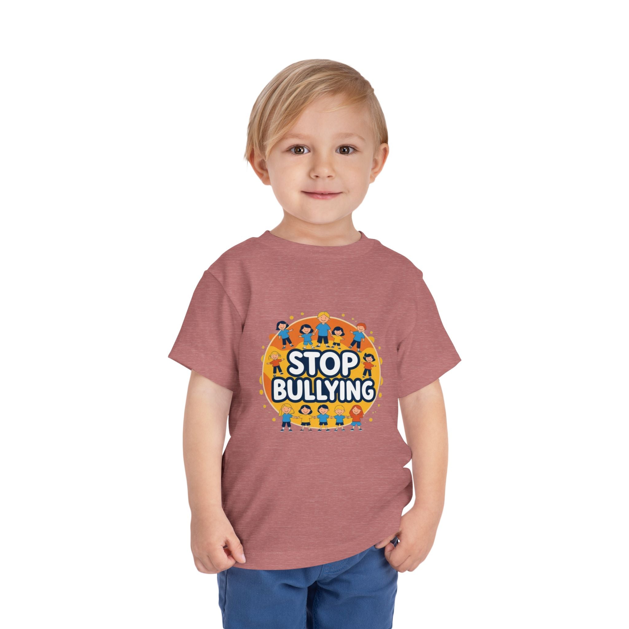 Toddler Stop Bullying Tee - Playful Kids Shirt, Anti-Bullying Awareness, Gift for Kids, Educational Apparel, Positive Message