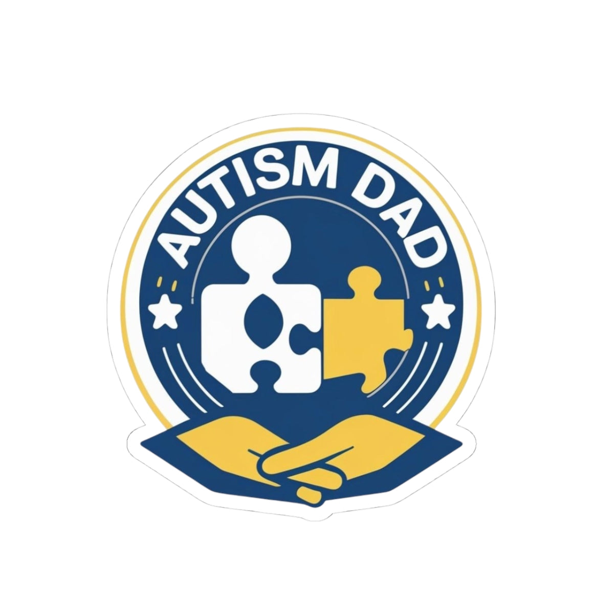 Autism Dad Kiss-Cut Stickers | Perfect for Proud Dads, Gifts, Awareness, Laptop Decals, Home Decor
