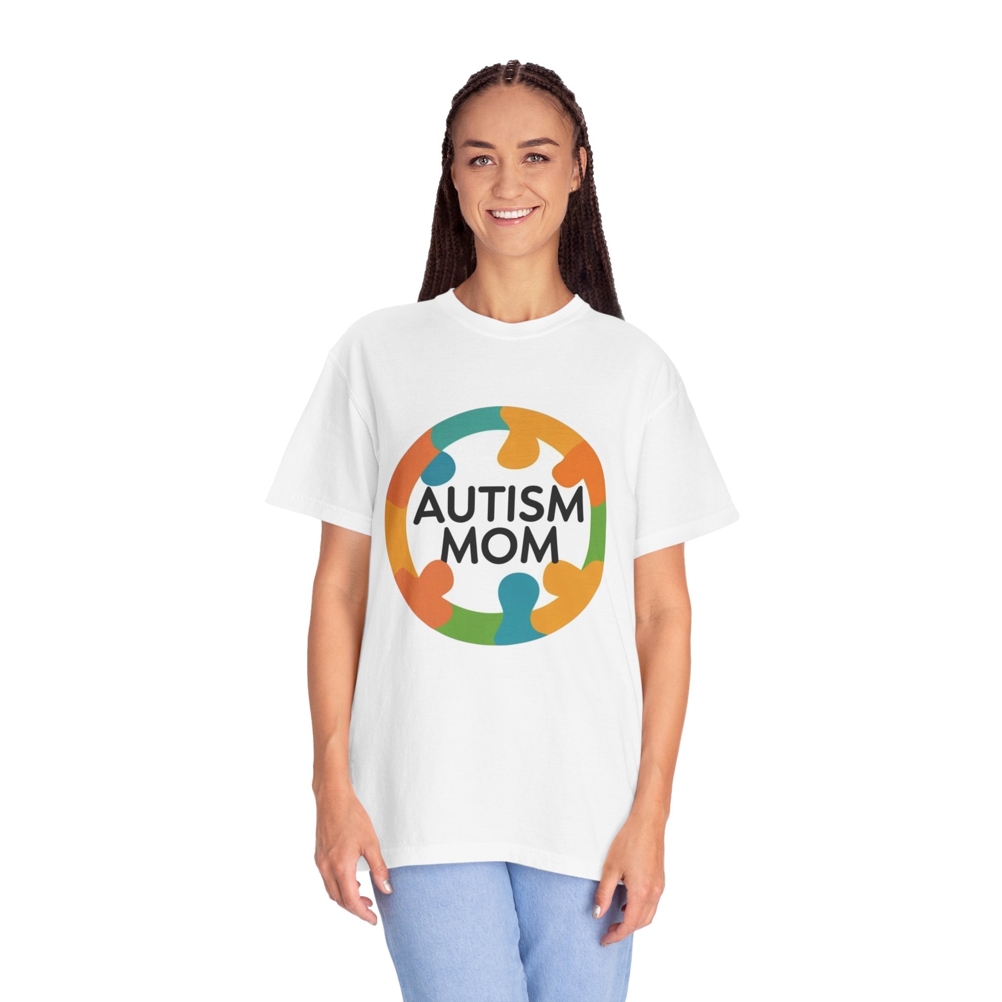 Autism Mama Unisex Garment-Dyed T-Shirt, Supportive Apparel, Gift for Moms, Autism Awareness, Everyday Casual Wear