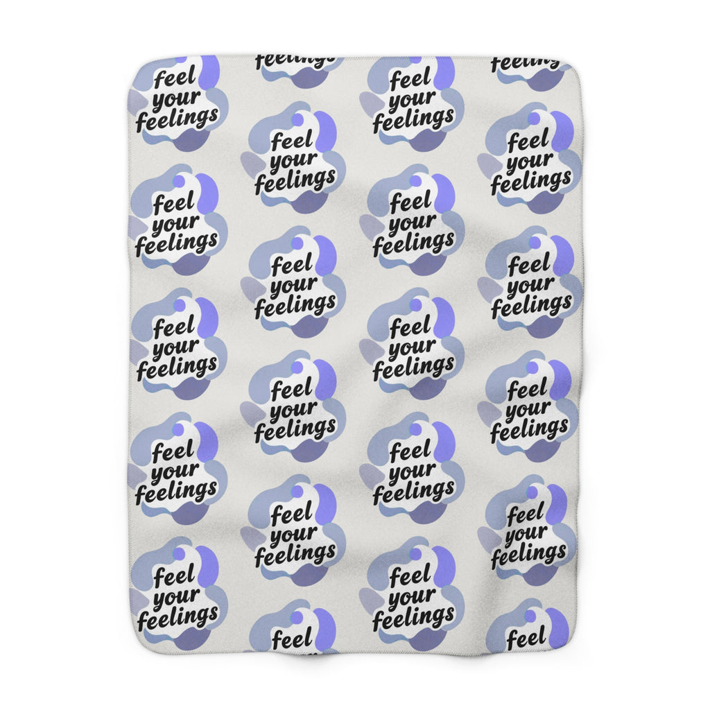Feel Your Feelings Cozy Sherpa Fleece Blanket