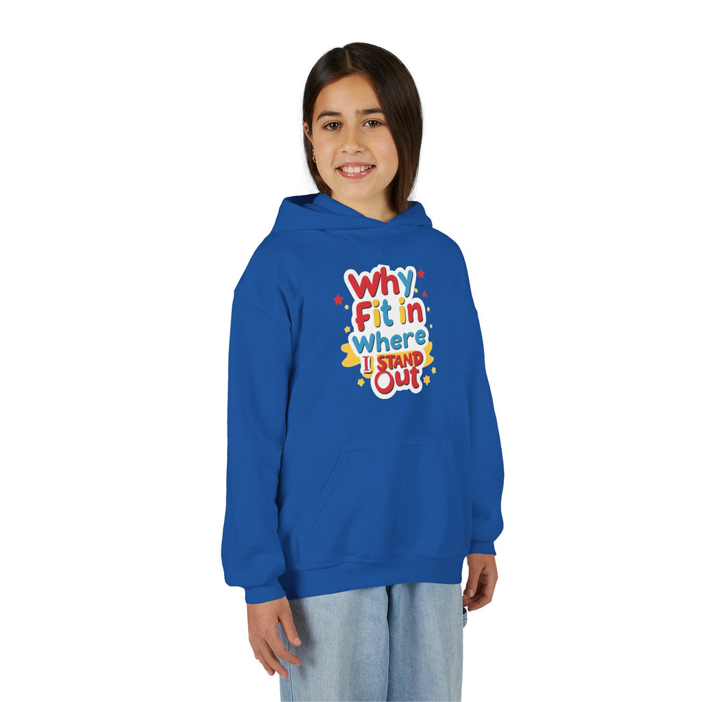 Why Fit In Where I Stand Out Kids Hoodie