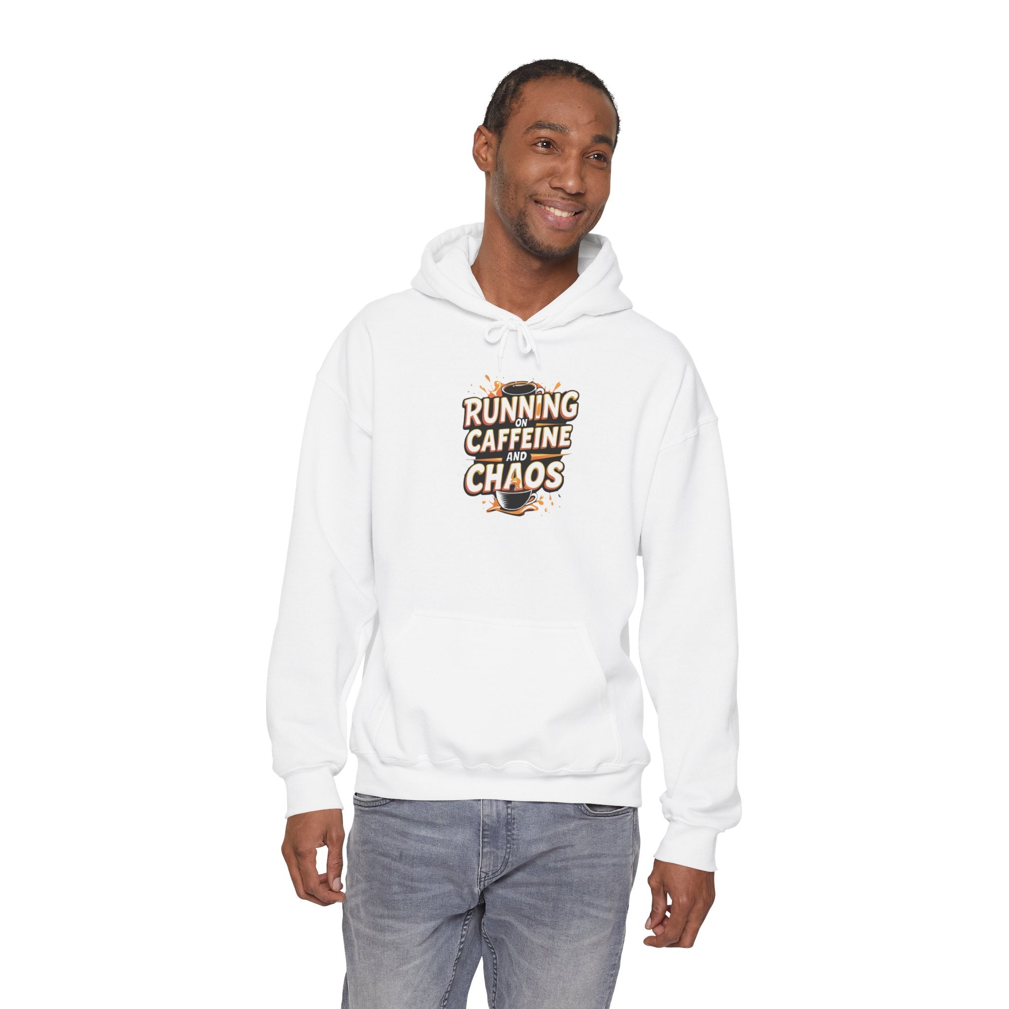 Running on Caffeine & Chaos Adult Hoodie