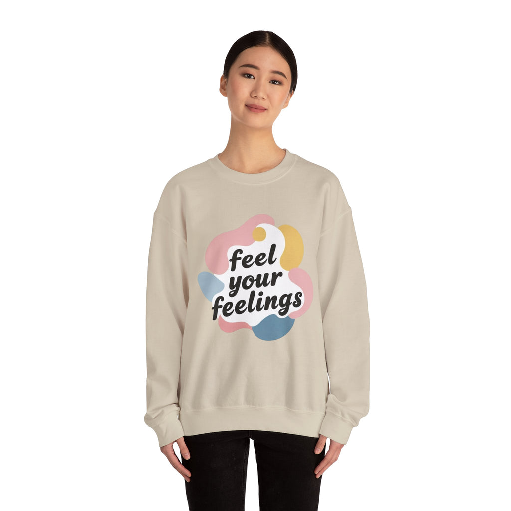 Feel Your Feelings Crewneck Sweatshirt - Cozy Unisex Sweatshirt, Emotional Expression Gift, Winter Wardrobe Essential, Perfect for [...]