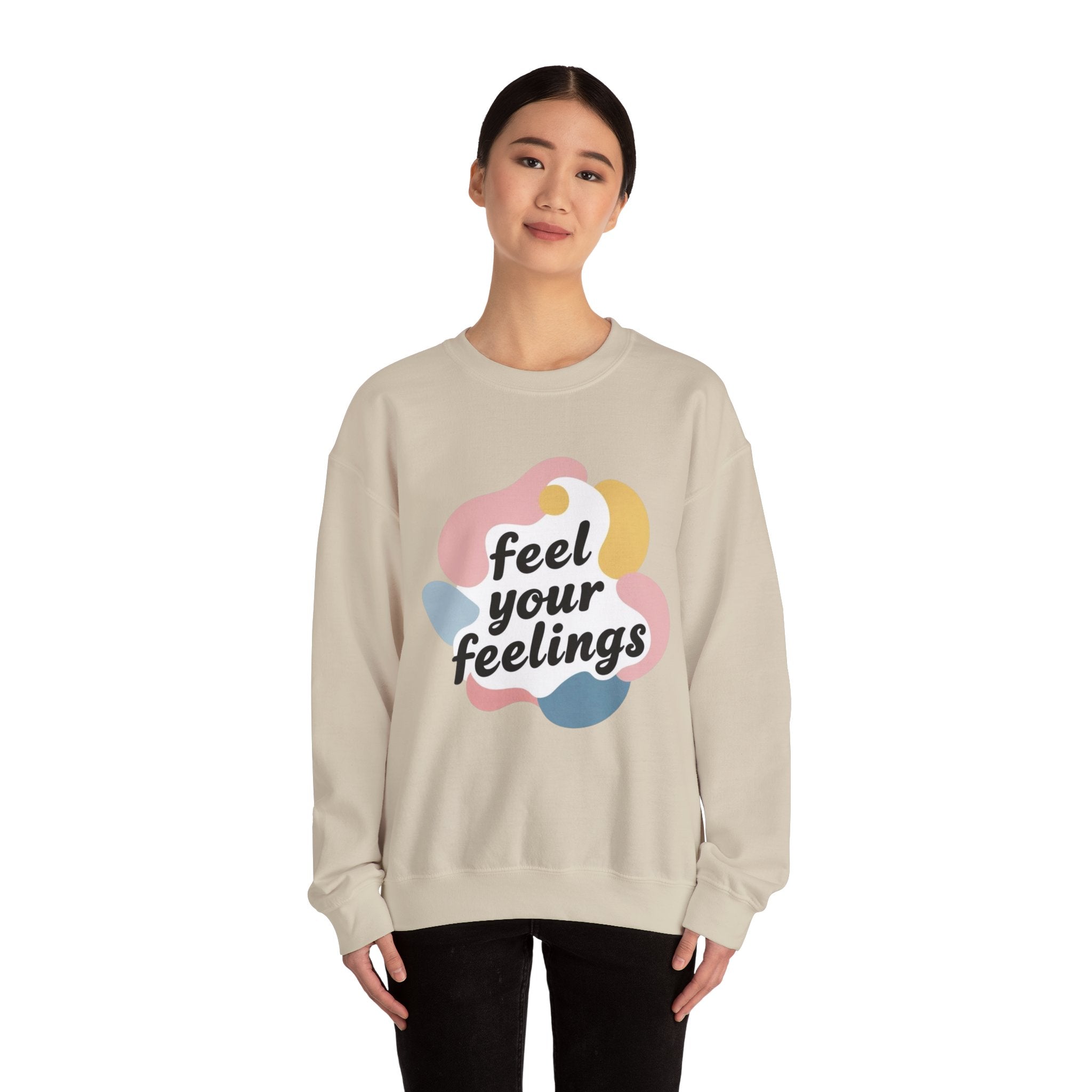 Feel Your Feelings Crewneck Sweatshirt - Cozy Unisex Sweatshirt, Emotional Expression Gift, Winter Wardrobe Essential, Perfect for [...]
