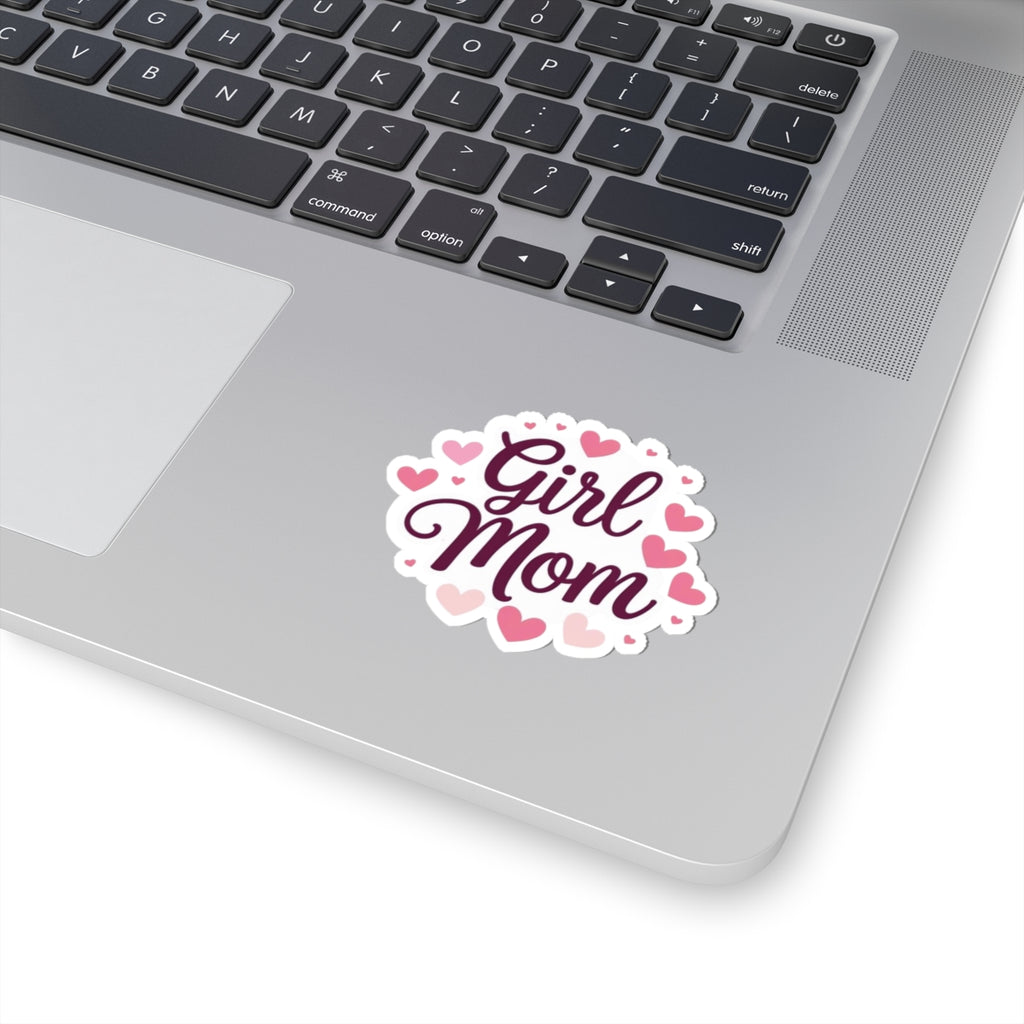 Cute Girl Mom Kiss-Cut Stickers - Perfect for Laptops, Water Bottles, Journals, Gifts, Mother's Day