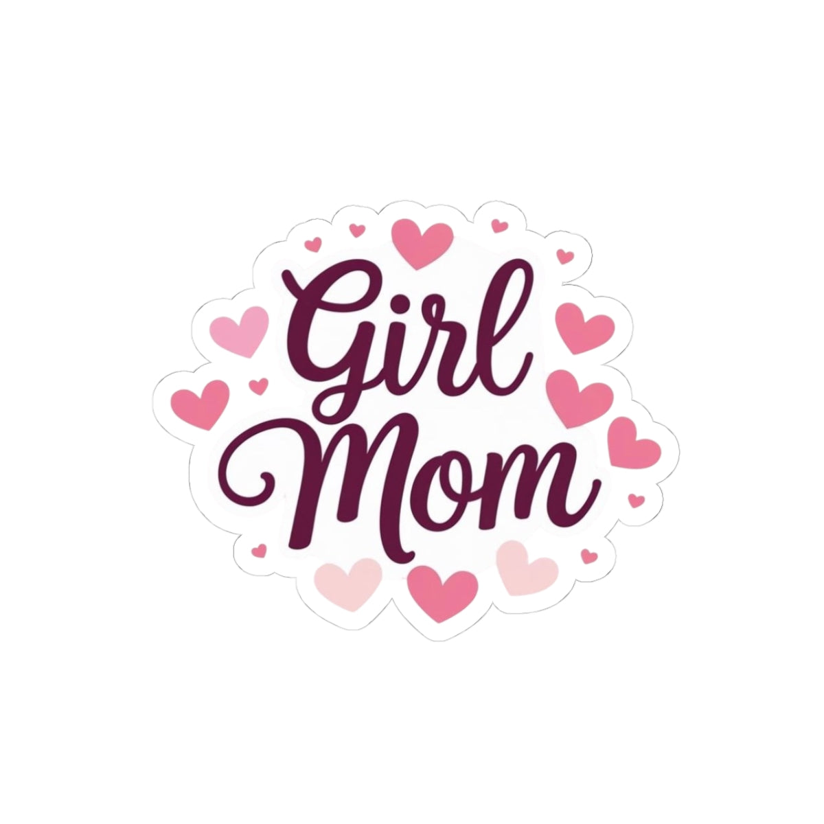 Cute Girl Mom Kiss-Cut Stickers - Perfect for Laptops, Water Bottles, Journals, Gifts, Mother's Day