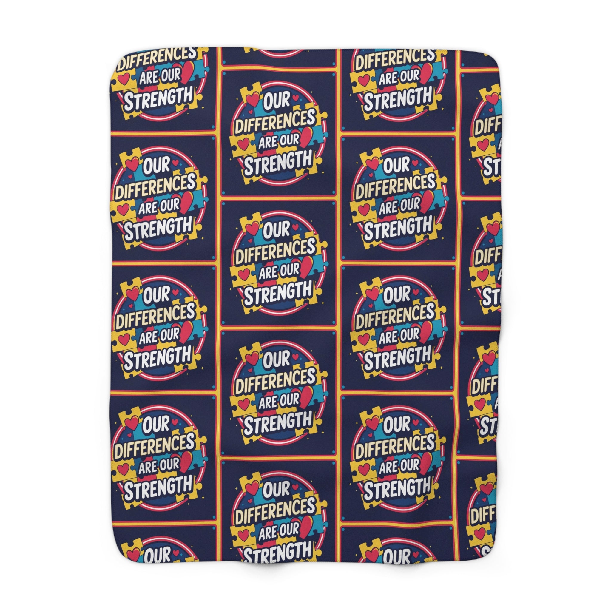 Our Differences Are Our Strength Sherpa Fleece Blanket