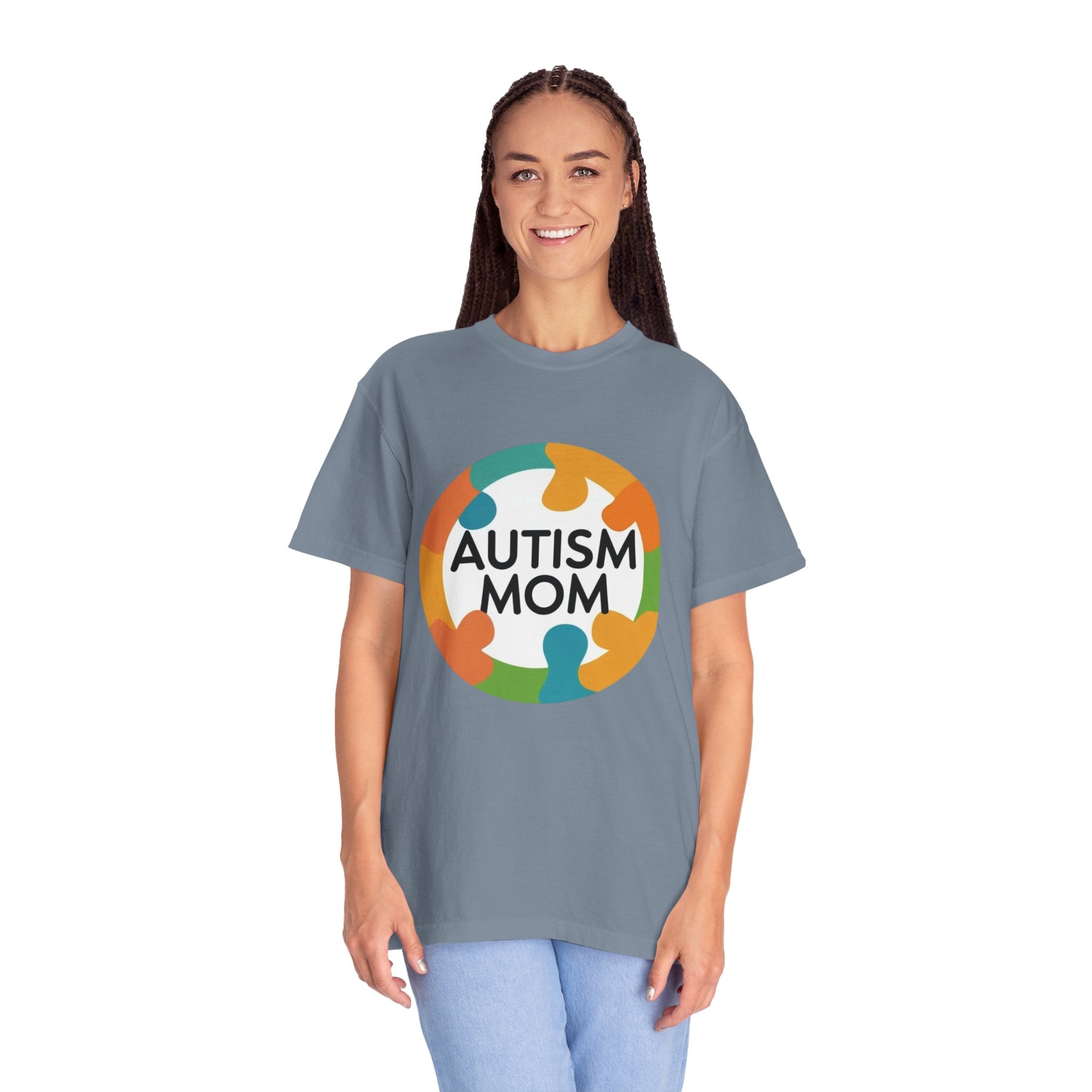 Autism Mama Unisex Garment-Dyed T-Shirt, Supportive Apparel, Gift for Moms, Autism Awareness, Everyday Casual Wear