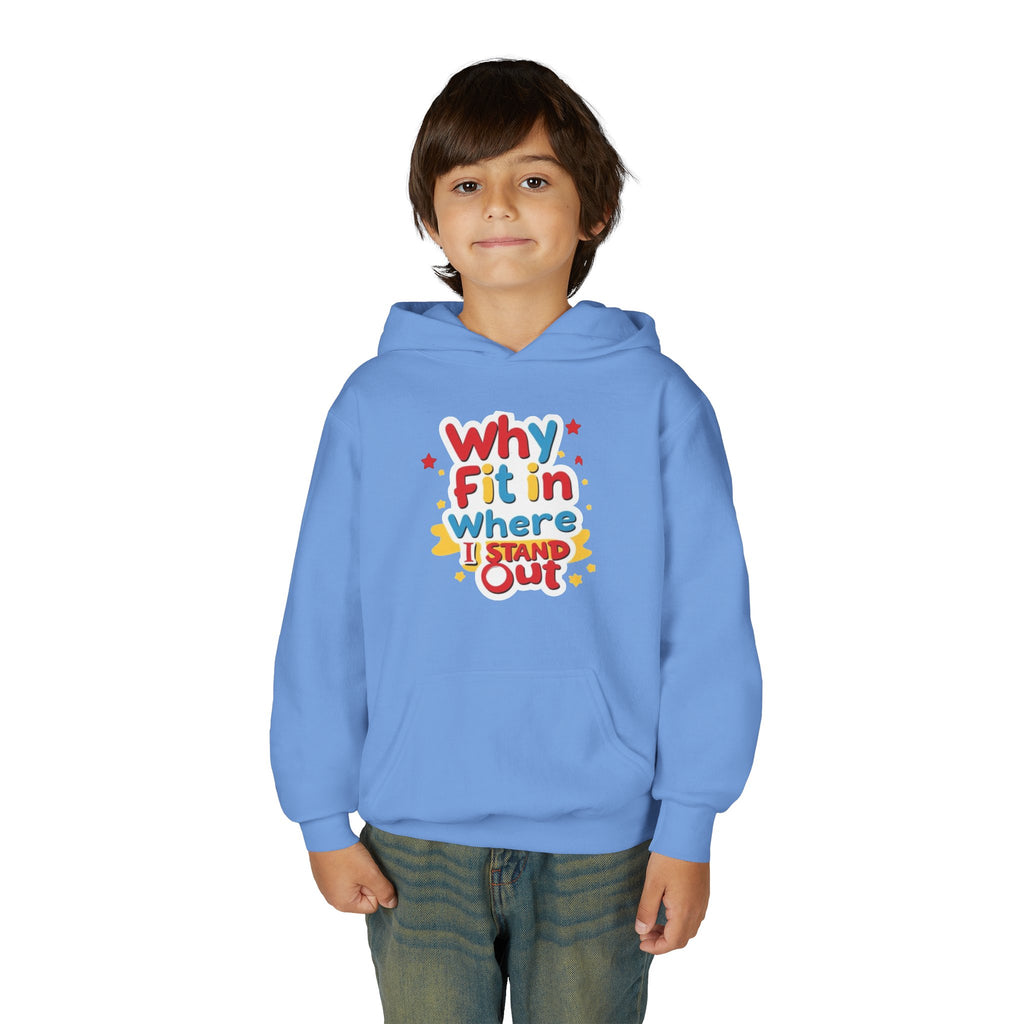 Why Fit In Where I Stand Out Kids Hoodie