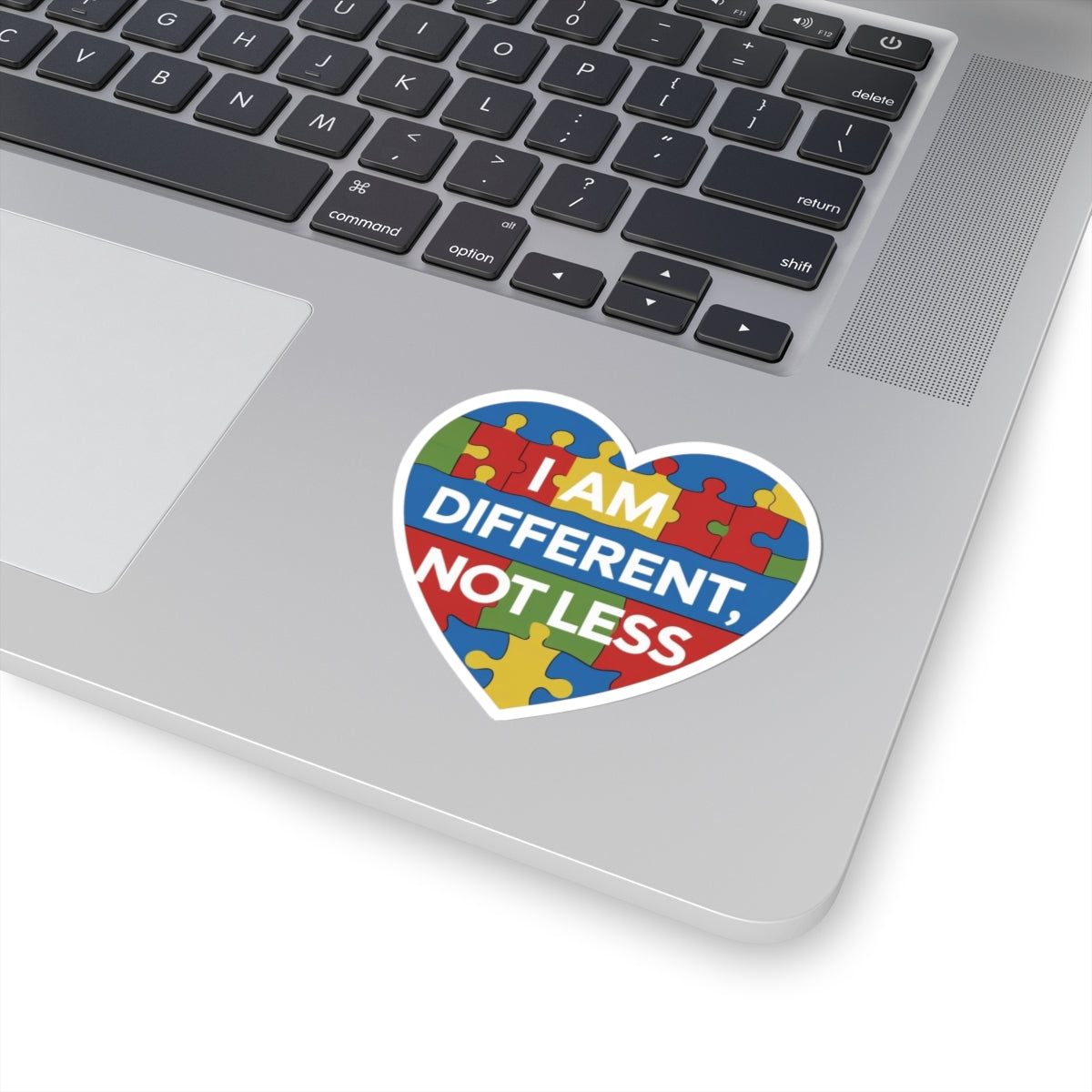 Heartfelt Kiss-Cut Stickers for Inclusion, I Am Different Not Less, Autism Awareness Decor, Positive Affirmations, Gift for All