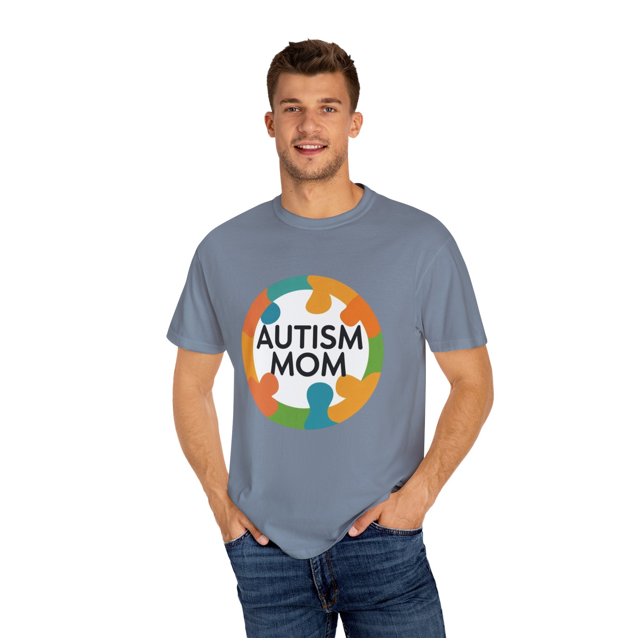 Autism Mama Unisex Garment-Dyed T-Shirt, Supportive Apparel, Gift for Moms, Autism Awareness, Everyday Casual Wear
