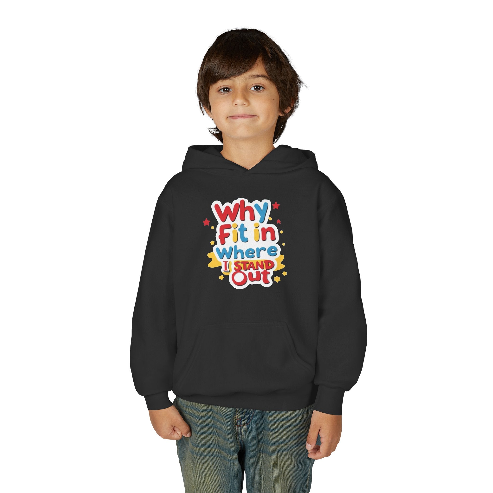 Why Fit In Where I Stand Out Kids Hoodie