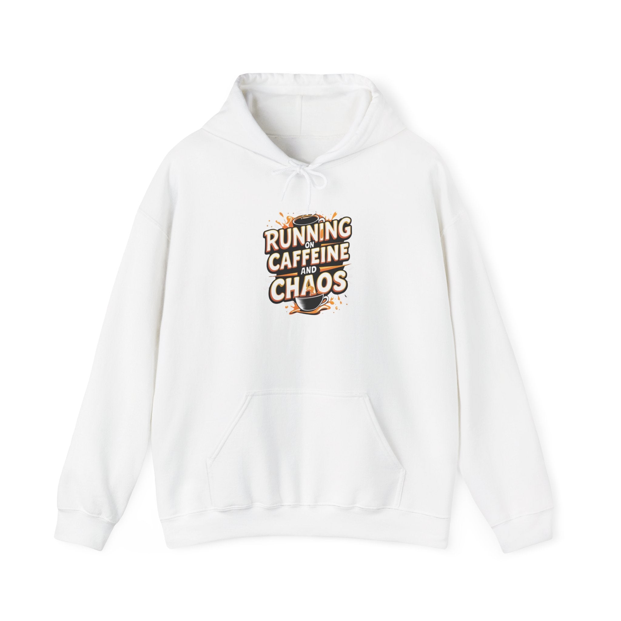 Caffeine & Chaos Hoodie, Cozy Sweatshirt for Coffee Lovers, Unisex Gift, Casual Wear, Fun Lounge Wear
