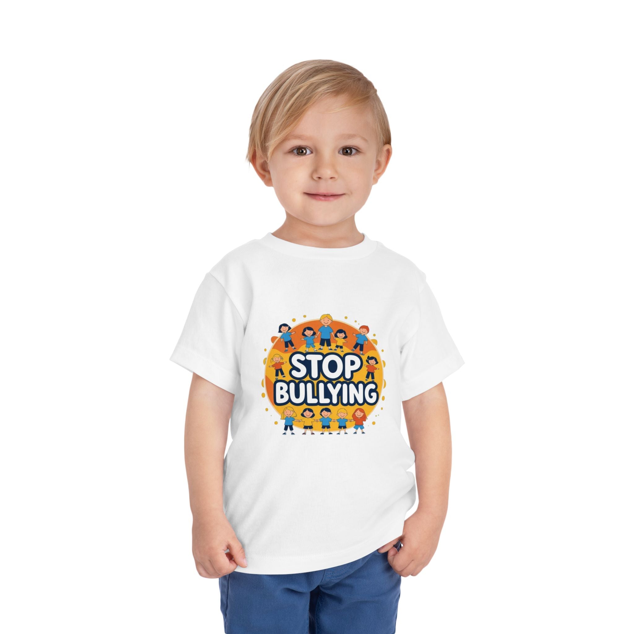 Toddler Stop Bullying Tee - Playful Kids Shirt, Anti-Bullying Awareness, Gift for Kids, Educational Apparel, Positive Message